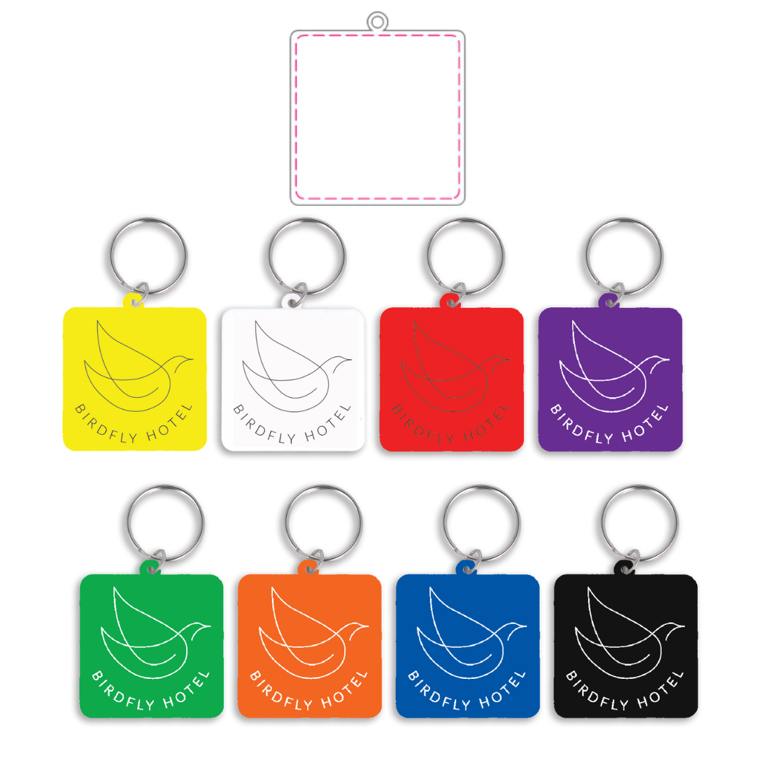 Gurval Recycled 45mm Square Keyring